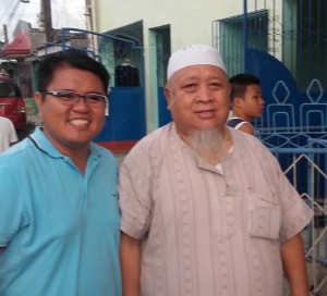 The author, Elbert Balbastro, with the imam of the local mosque in Sigayan, Lanao del Norte, Philippines